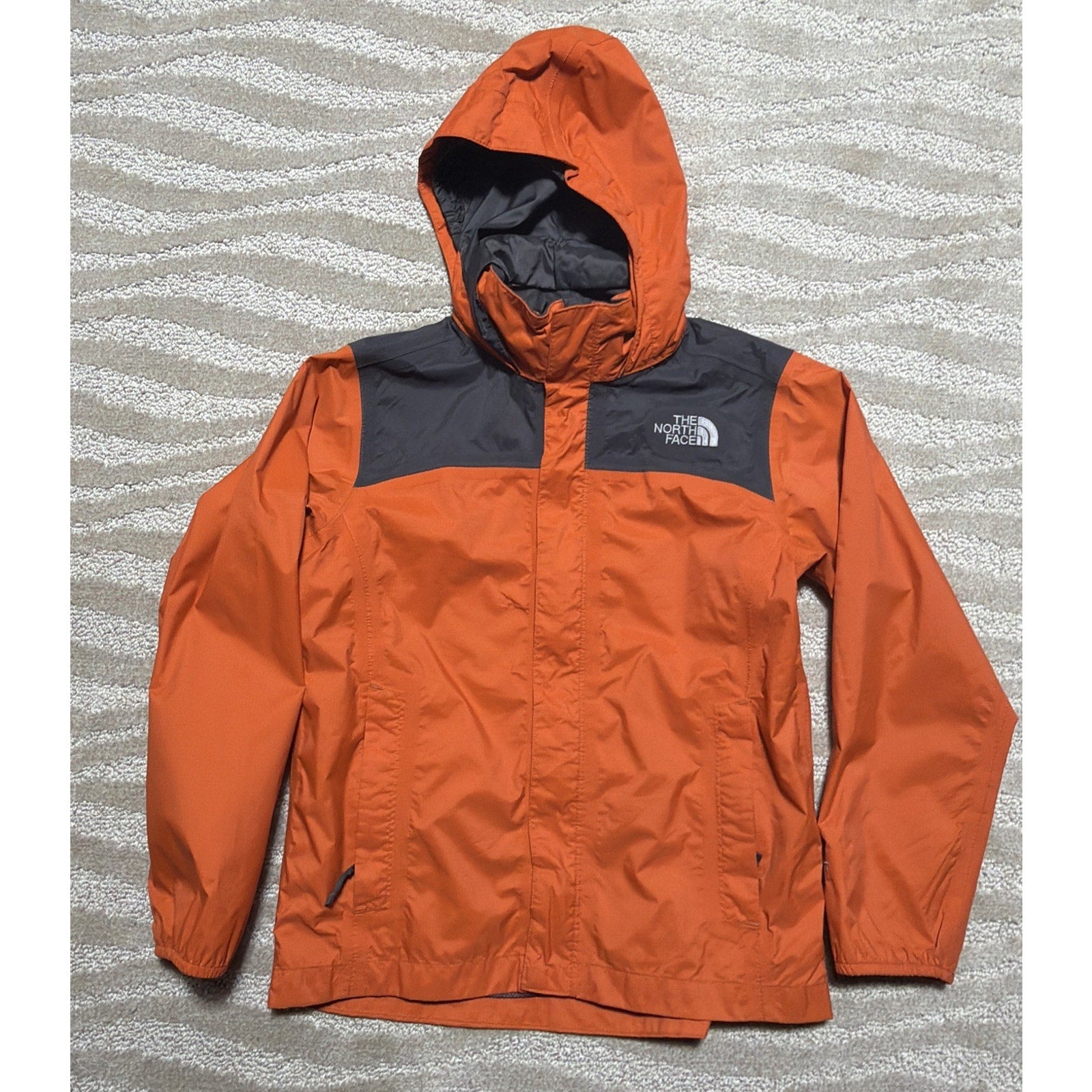North Face Jacket Hyvent Full Zip Waterproof Jacket Boy's Youth M 10-12 Hooded
