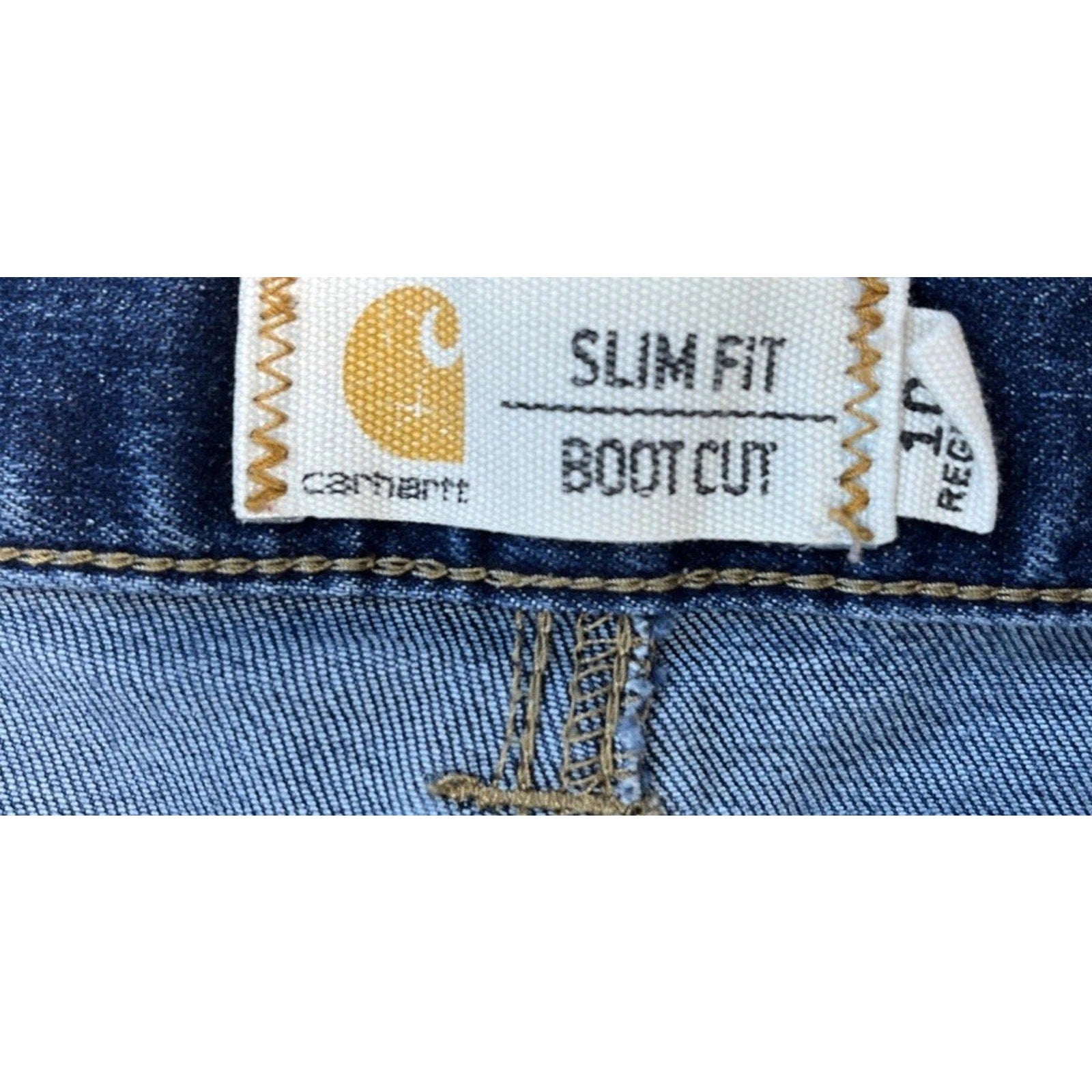 CARHARTT Slim Fit Boot Cut Size 10 Regular Women’s Blue Jeans