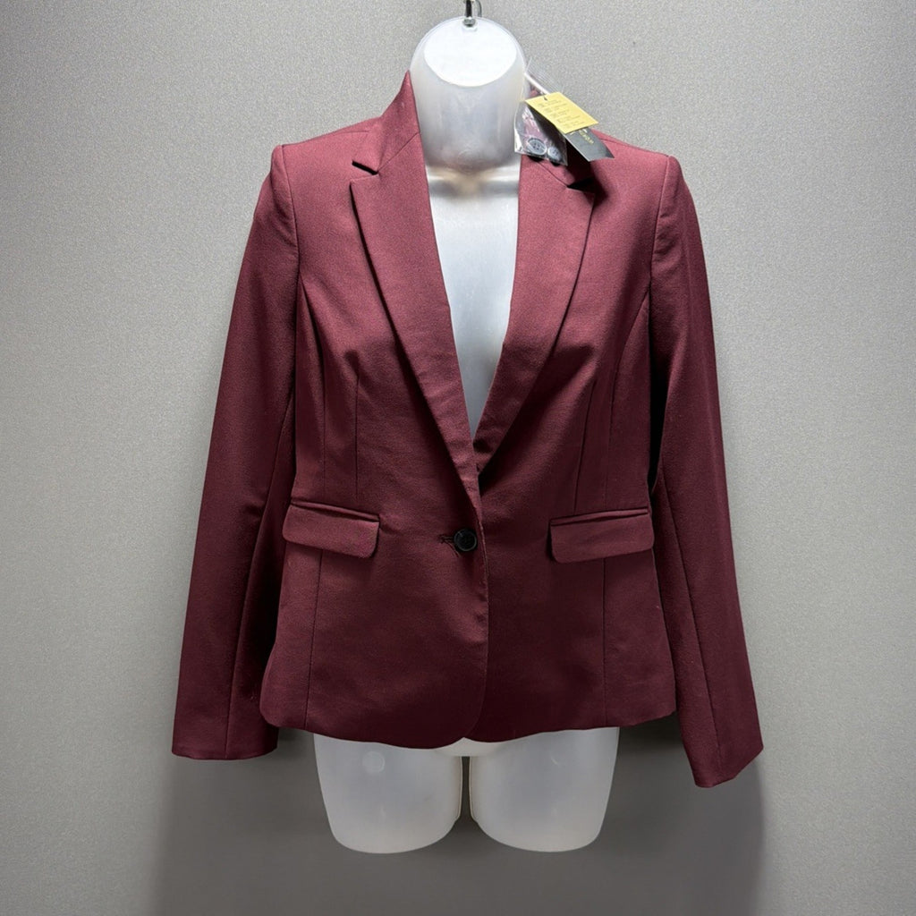 New Worthington ladies wine red suit separates blazer suit jacket size Petite S