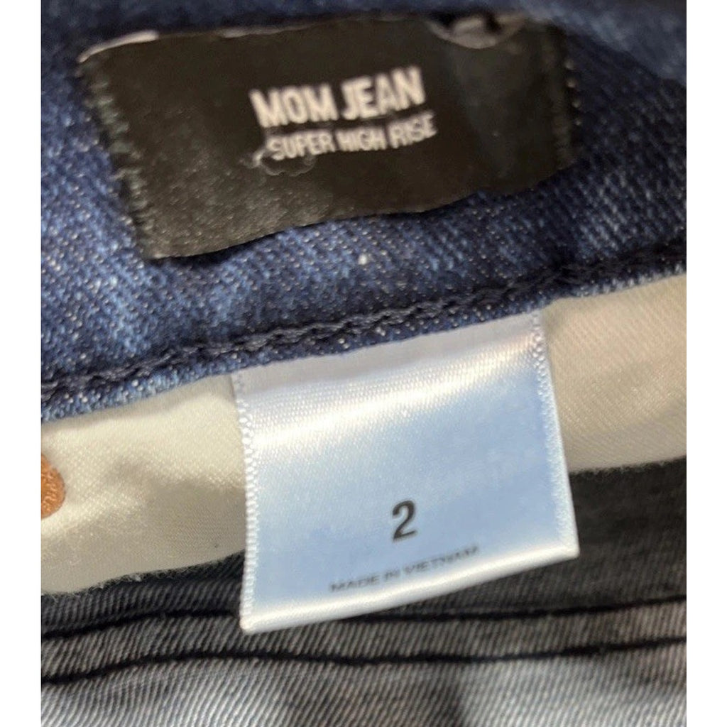 Express blue super high rise mom jeans Size 2 27x25