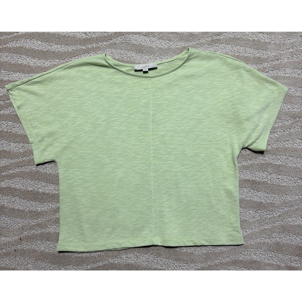 LOFT Womens Oversized Vacation Knit Top Size XXS Lime Green