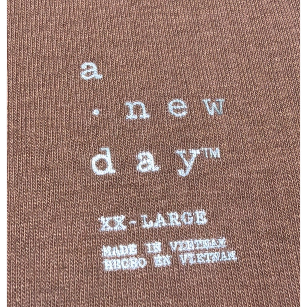 Women NWT "A New Day" rust color Ribbed short sleeve T-shirt. Size XXL
