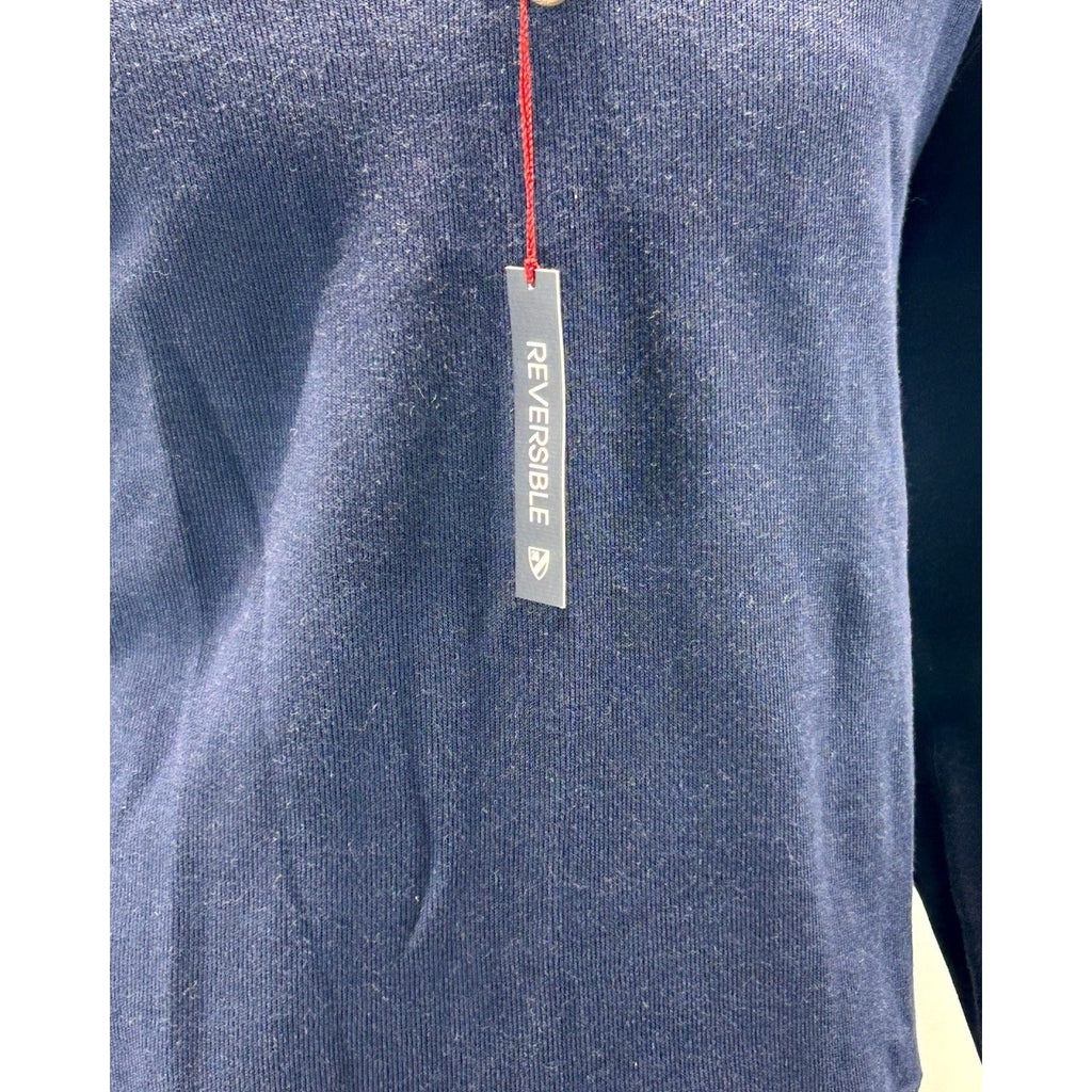 Daniel Cremieux Sweater Mens Medium Elbow Patches Reversible 1/4 Zip $95 NEW.