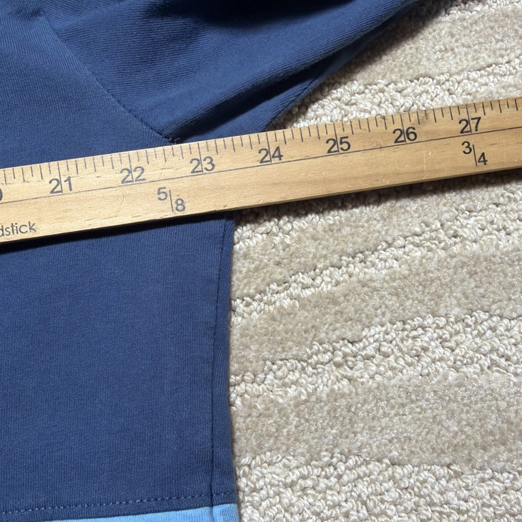 The North Face Men's Half & Half Pullover Hoodie Shady Blue Cotton Size Large