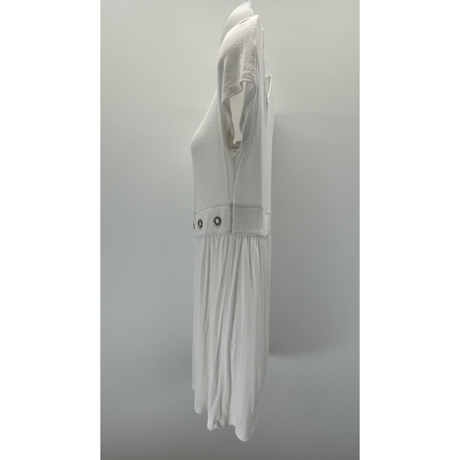 V Cristina Dress Woman's Medium White Stretch.