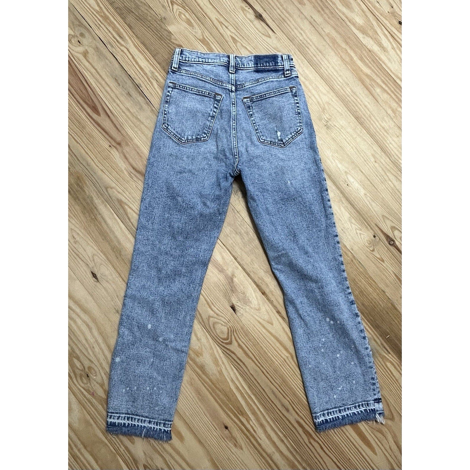 Abercrombie & Fitch Jeans Women 26 Blue Ultra HighRise Ankle Straight Distressed