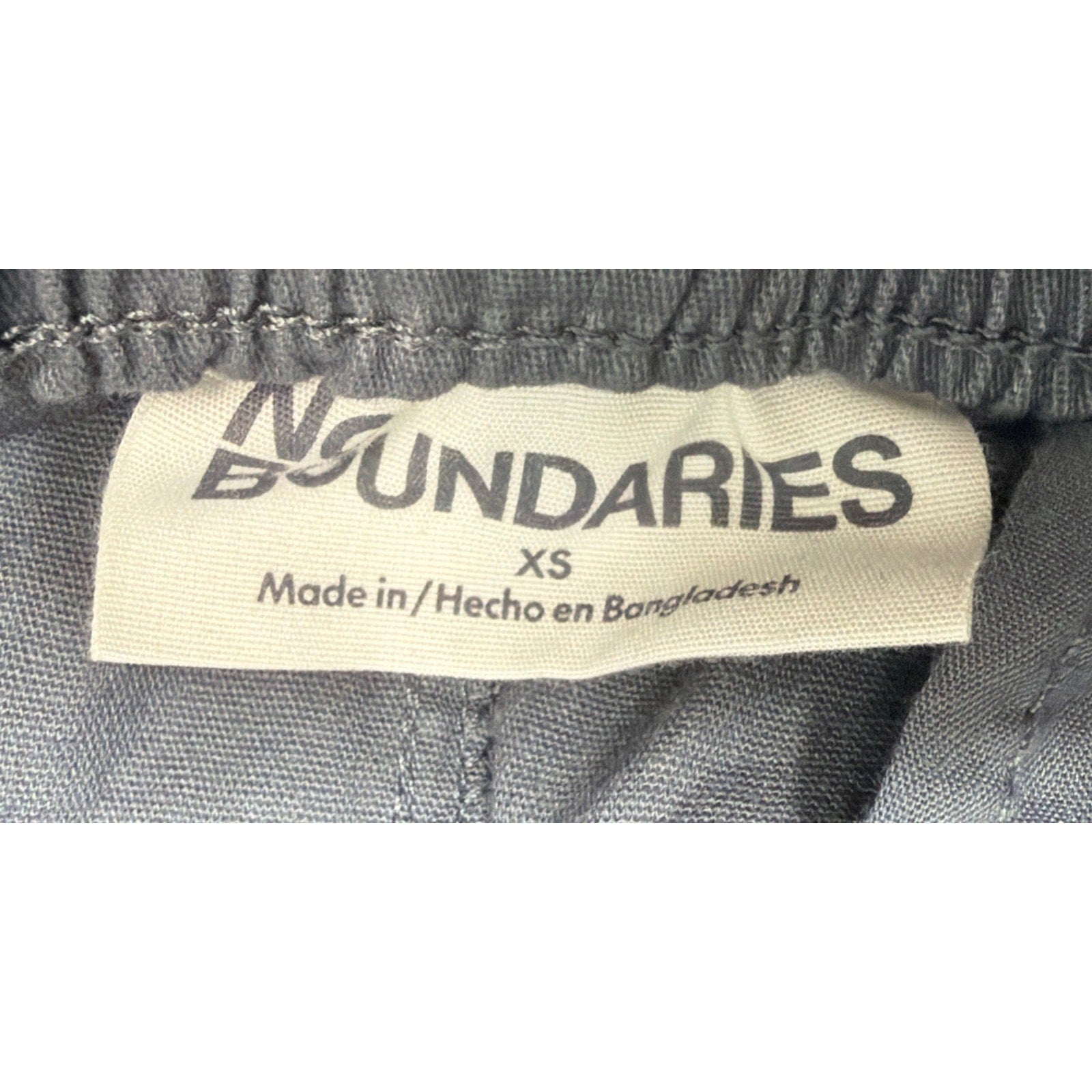 New No Boundaries Womens Pull On Canvas Gray Cargo Pants Straight Size XS
