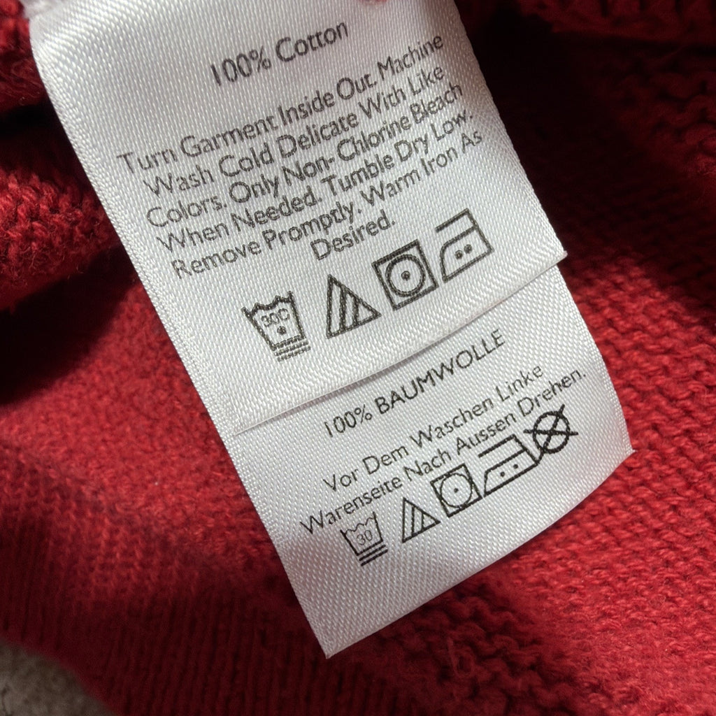 Eddie Bauer Mens Gray/Red Long Sleeve Mock Neck 1/4 Zip Sweater Size XL Tall