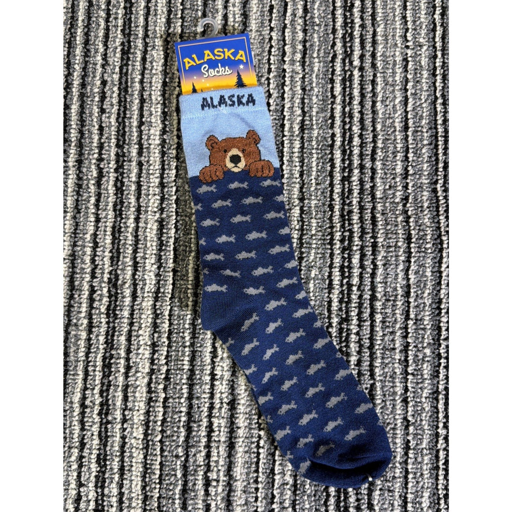 Alaska Socks Size 7-9 Warm Socks Bear Fish NWT