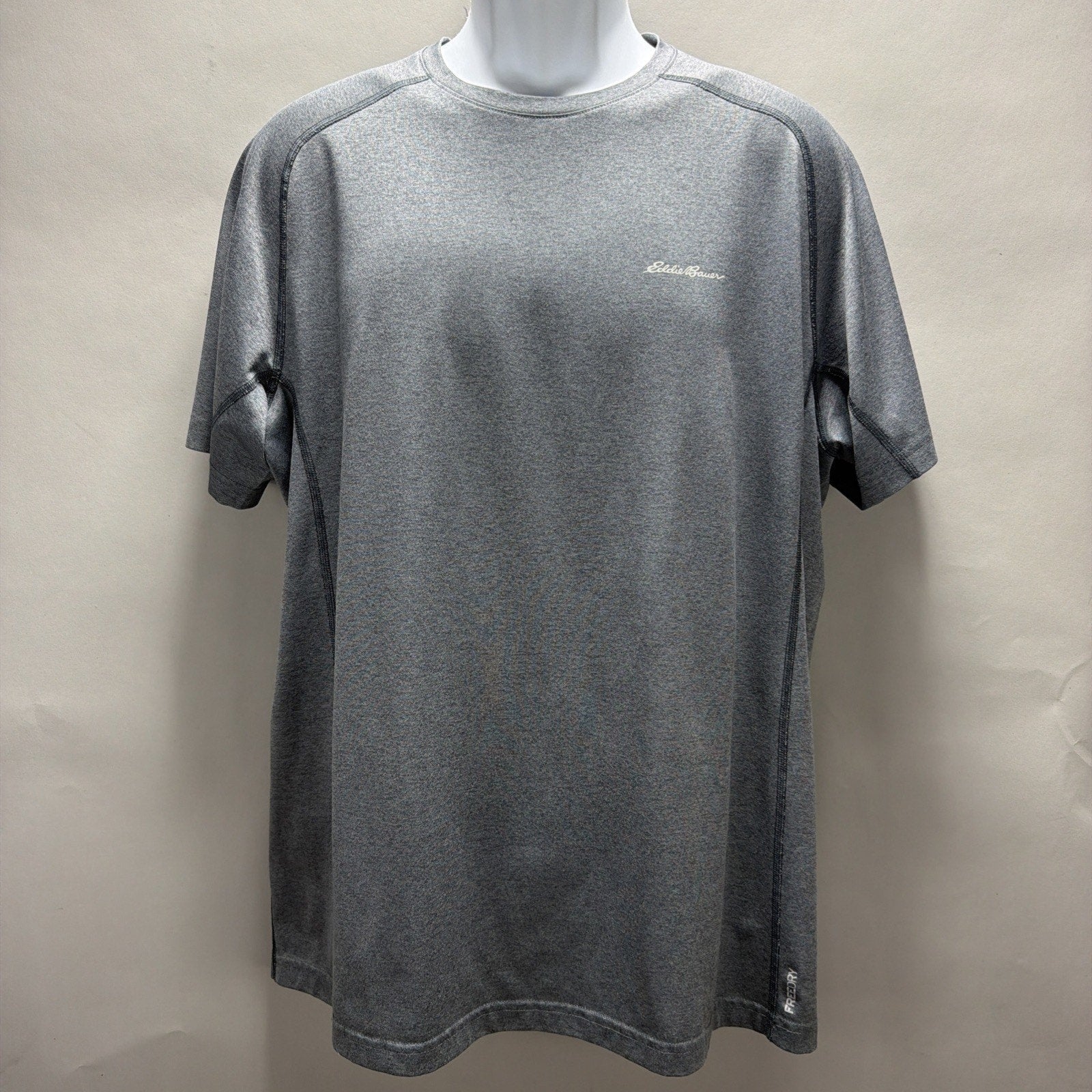 Eddie Bauer Shirt Mens Large Tall FreeDry Short Sleeve Performance Athletic