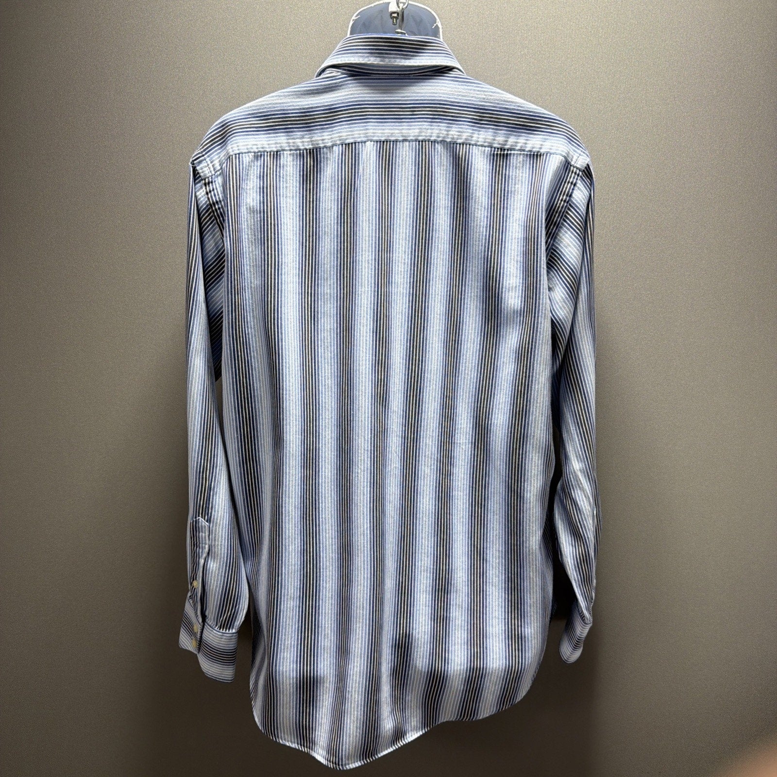Men Jack Stone By Thomas Dean Flip Cuff Button Down Long Sleeve Shirt Size Large