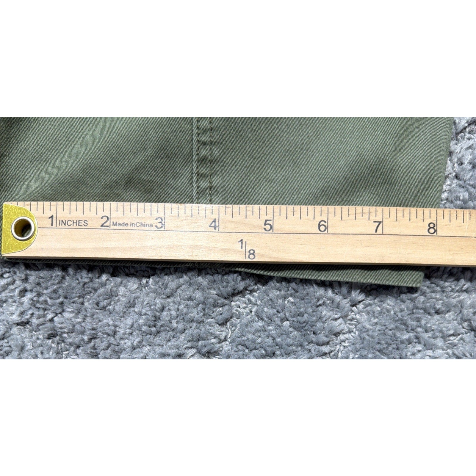 los angeles SIXTY SIX Wide Leg Saddleback Cargo Pants Twill Utility Army Green 7