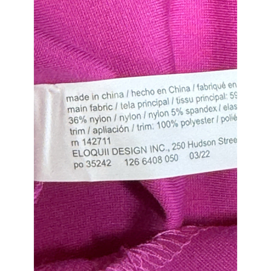 ELOQUII Womens 22 Hot Pink Blazer One Button Career Office Stretch Jacket NWT