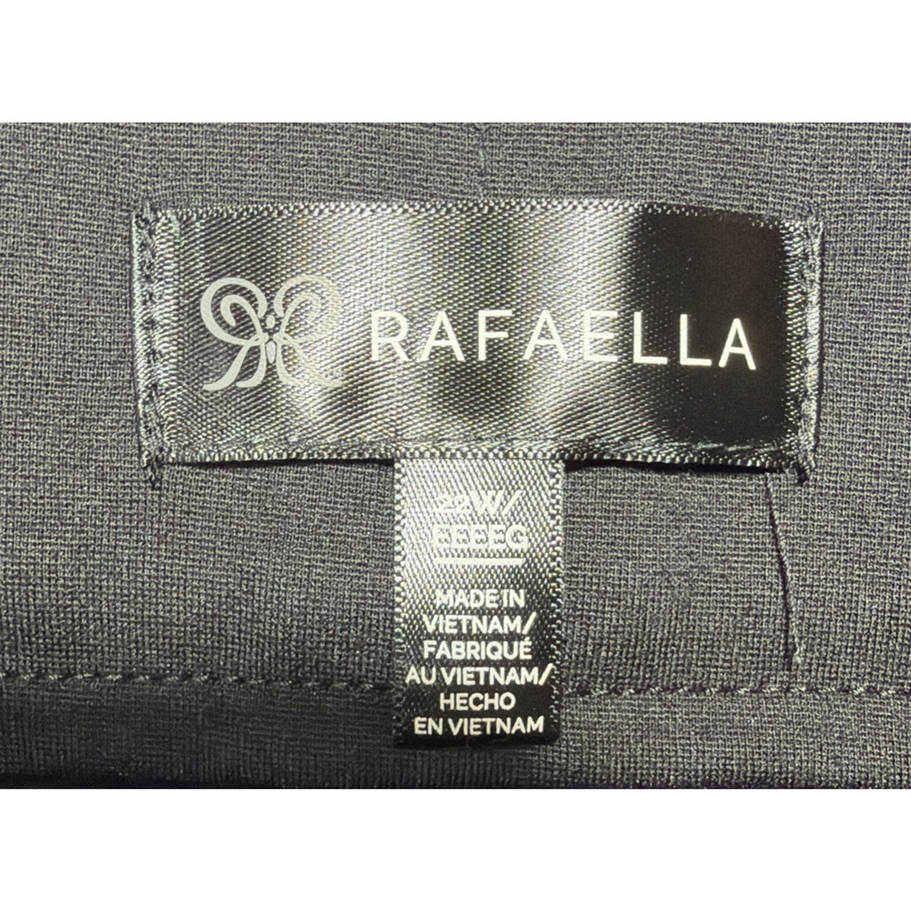 Rafaella The Boot High Rise Pants Women Plus Size 22W Black Pull On Bootcut NWT