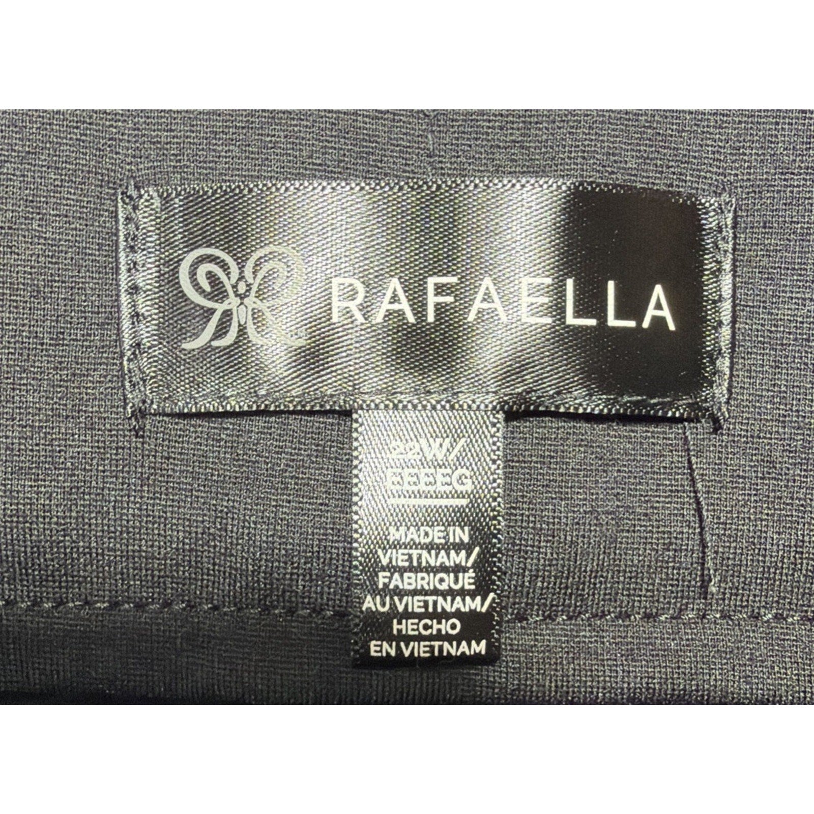 Rafaella The Boot High Rise Pants Women Plus Size 22W Black Pull On Bootcut NWT