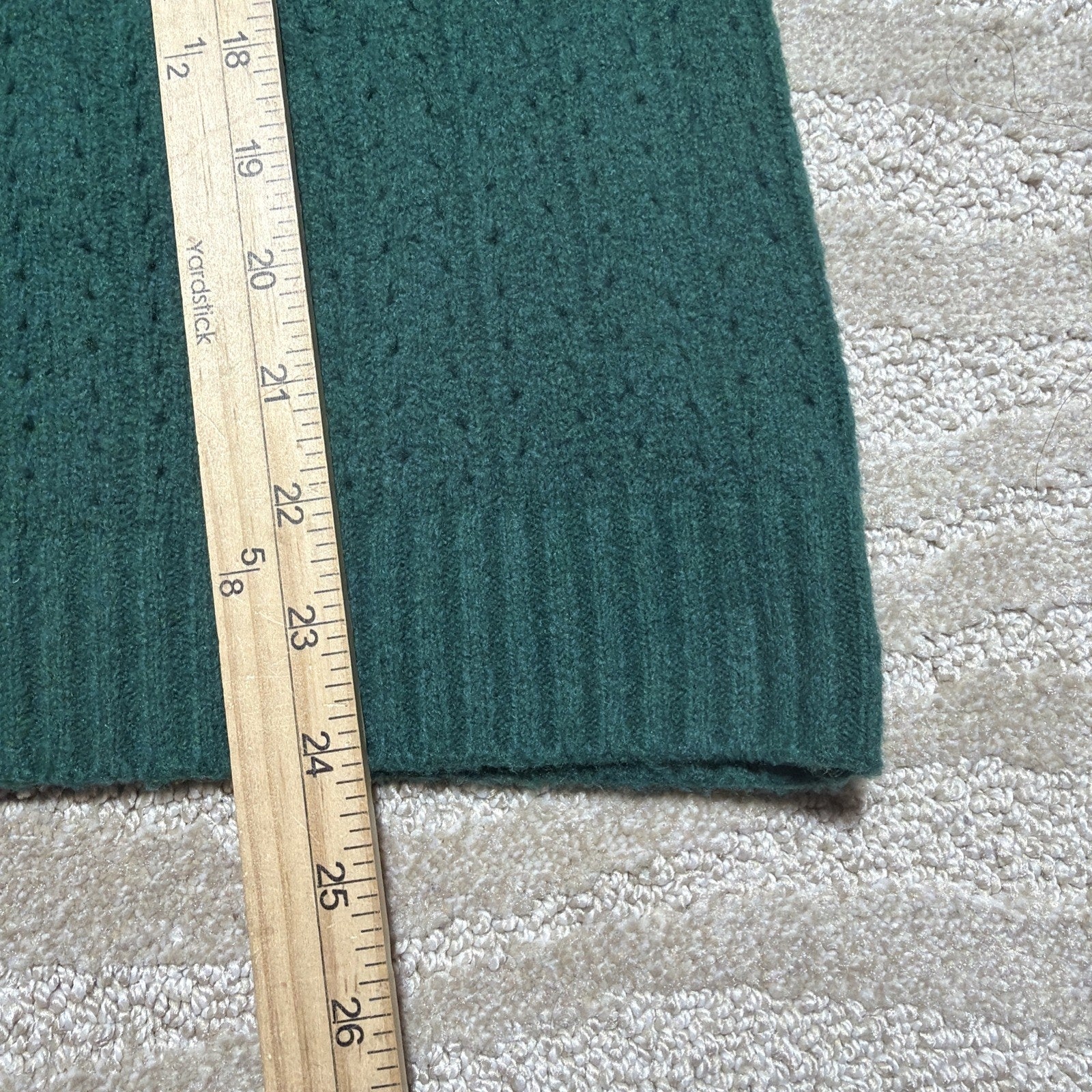 New Talbots Women's Wool Blend Cable Knit Fair Isle Green Sweater Sz S Stretch