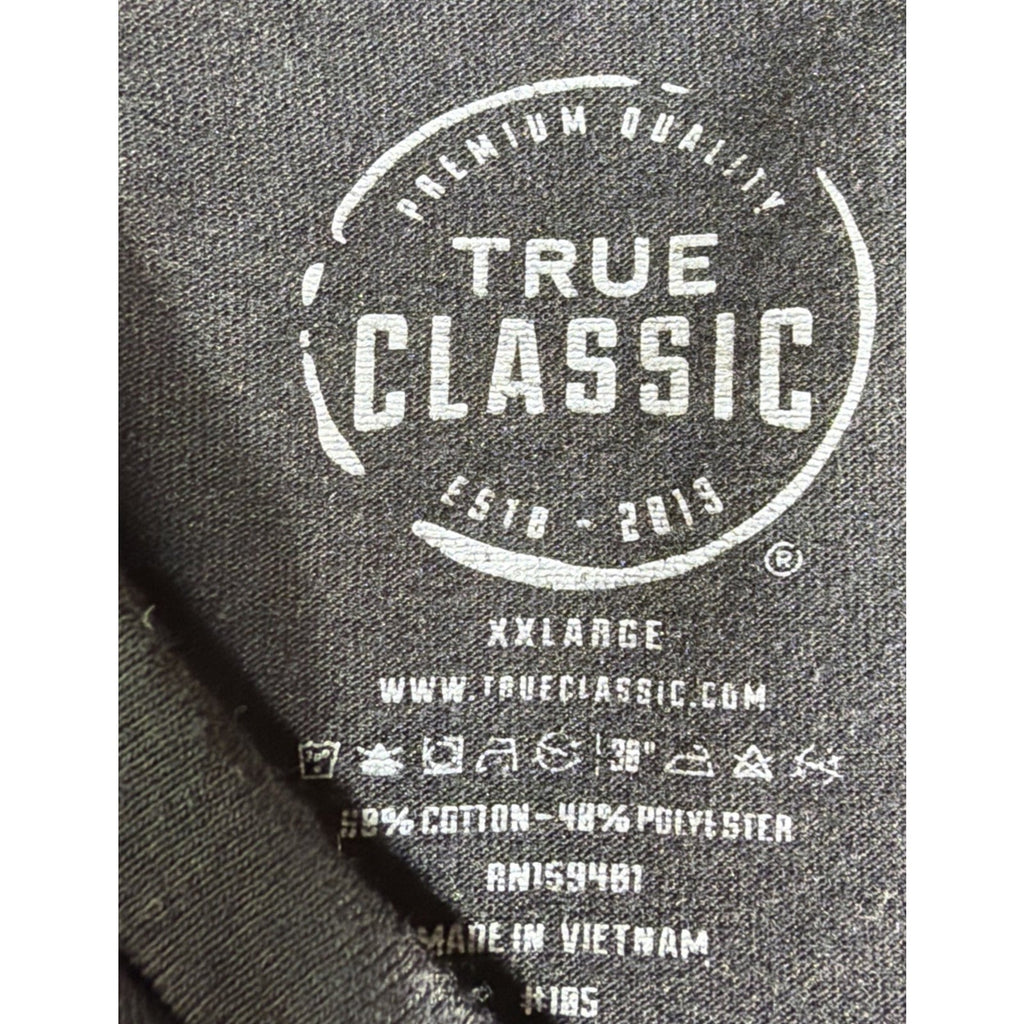 True Classic Tees Men's Black V-Neck Short Sleeve Jersey T-Shirt Size XXL