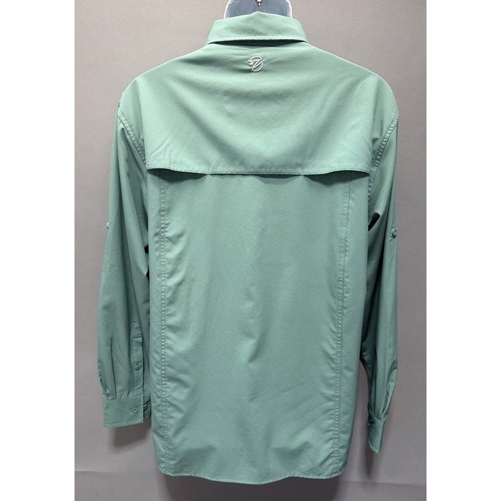 GILLZ Deep Sea Men’s Fishing Shirt UPF 30+ Stretch Vented Men Sz L Green