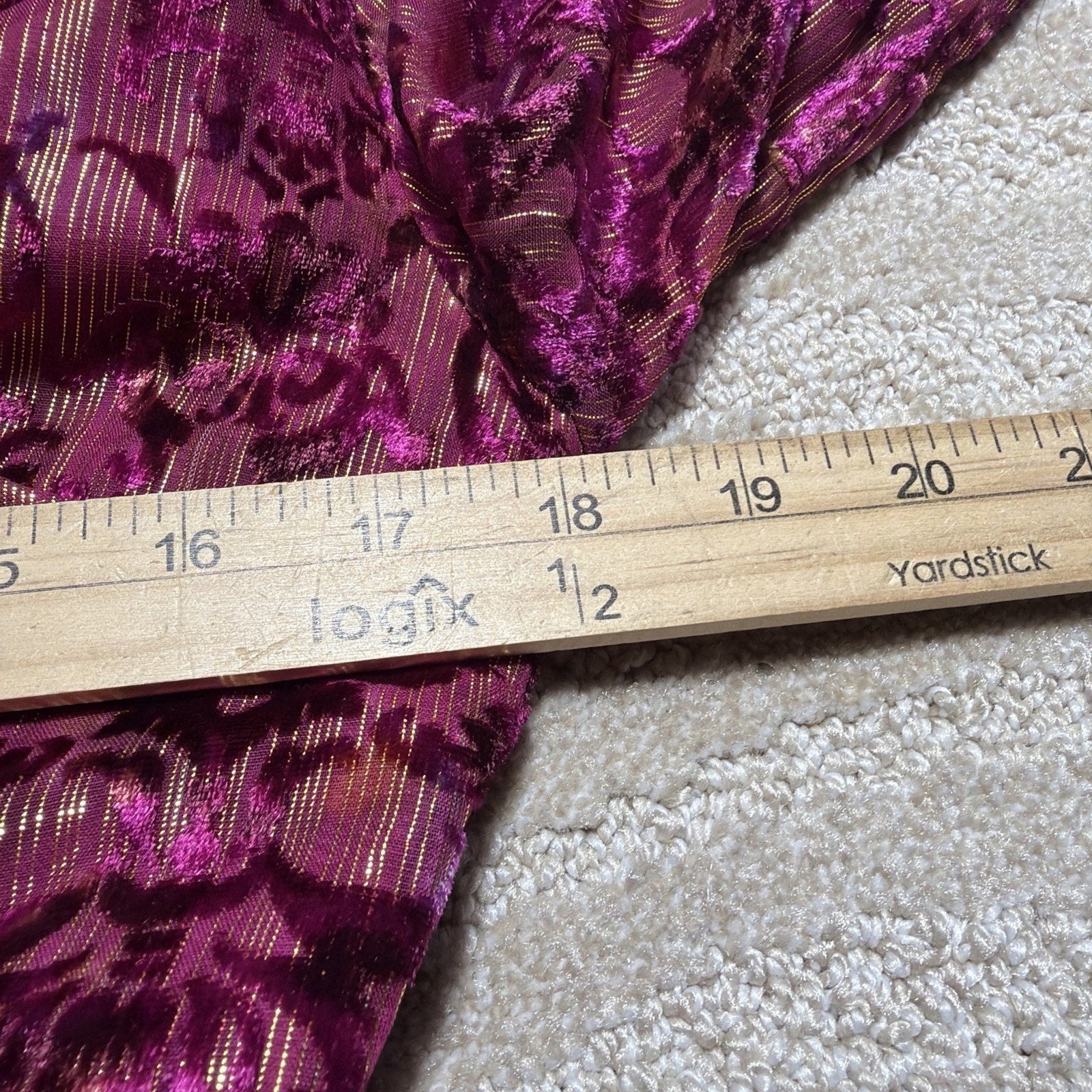 NWT LOFT $120 Shimmer Floral Velvet Wrap Dress Puff V-Neck Pink Purple Size 2