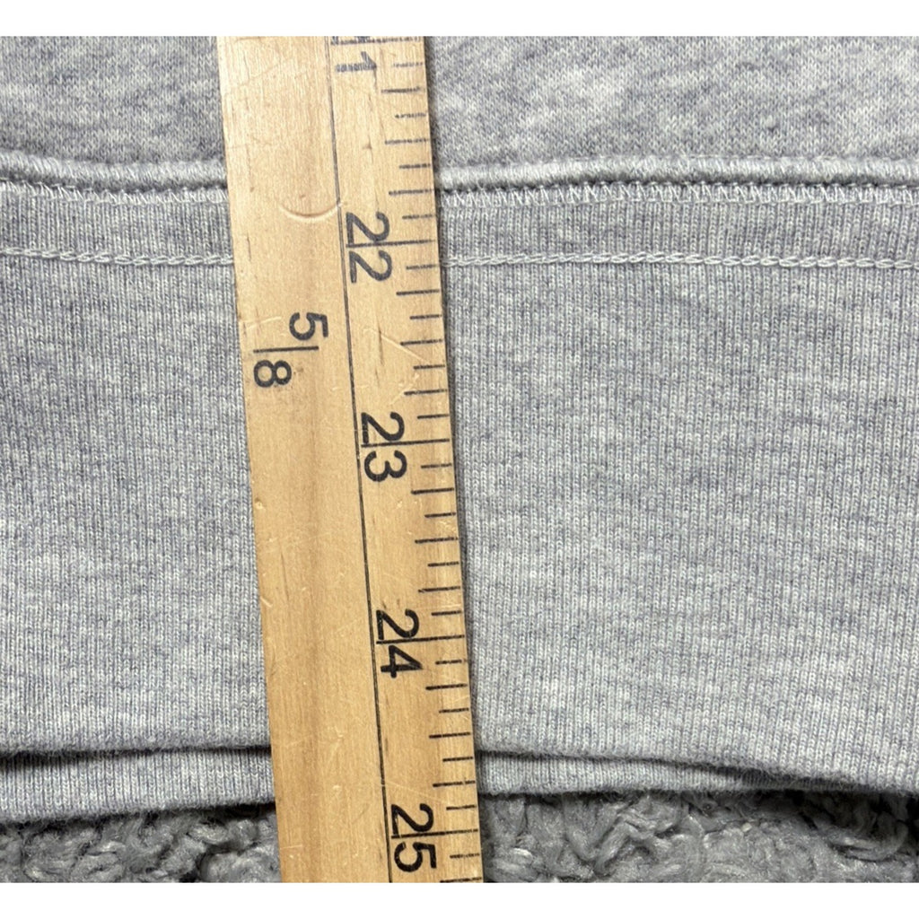 AEROPOSTALE GRAY ZIPPERED FRONT FLEECE HOODIE EMBROIDERED & EMBELLISHED LARGE