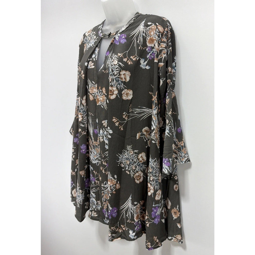 Umgee Dress Womens Small Tent Oversized Shift Boho Floral