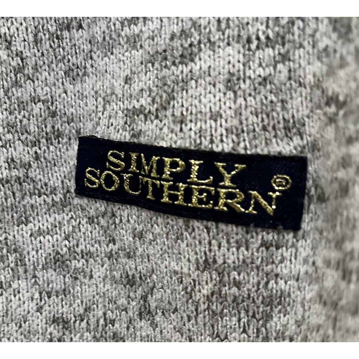 Simply Southern Sweater Women's XL Gray Pullover Long Sleeve Mock Neck Knit