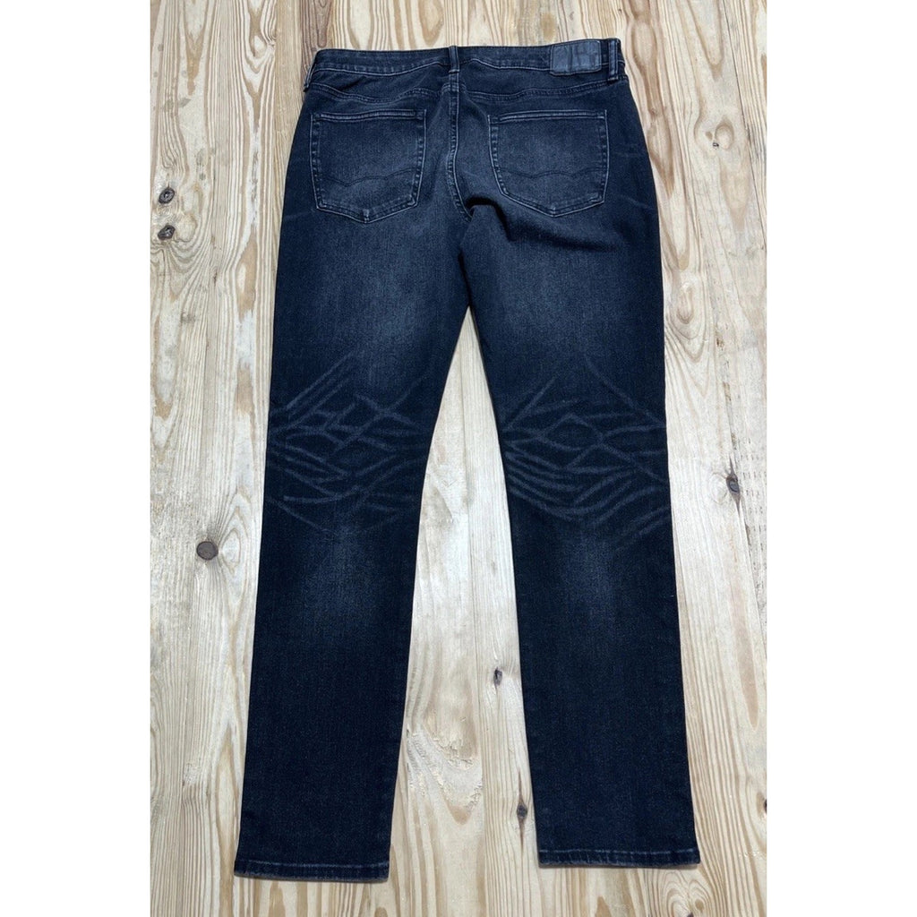 American Eagle ATHLETIC SKINNY Jeans Men’s 33x32 Black Wash Denim Airflex 360