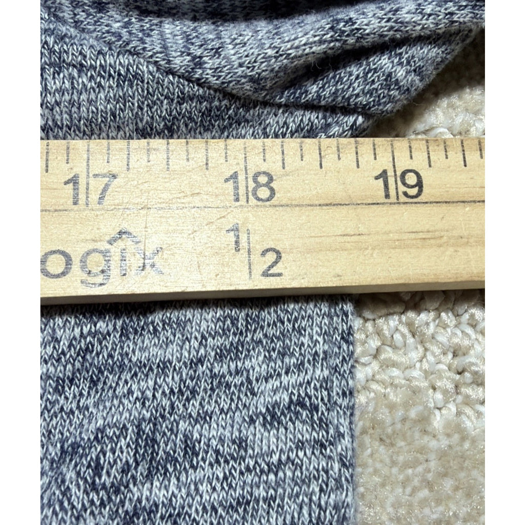 ANN TAYLOR LOFT Medium Long Puffy Sleeve Shirt Navy Heather