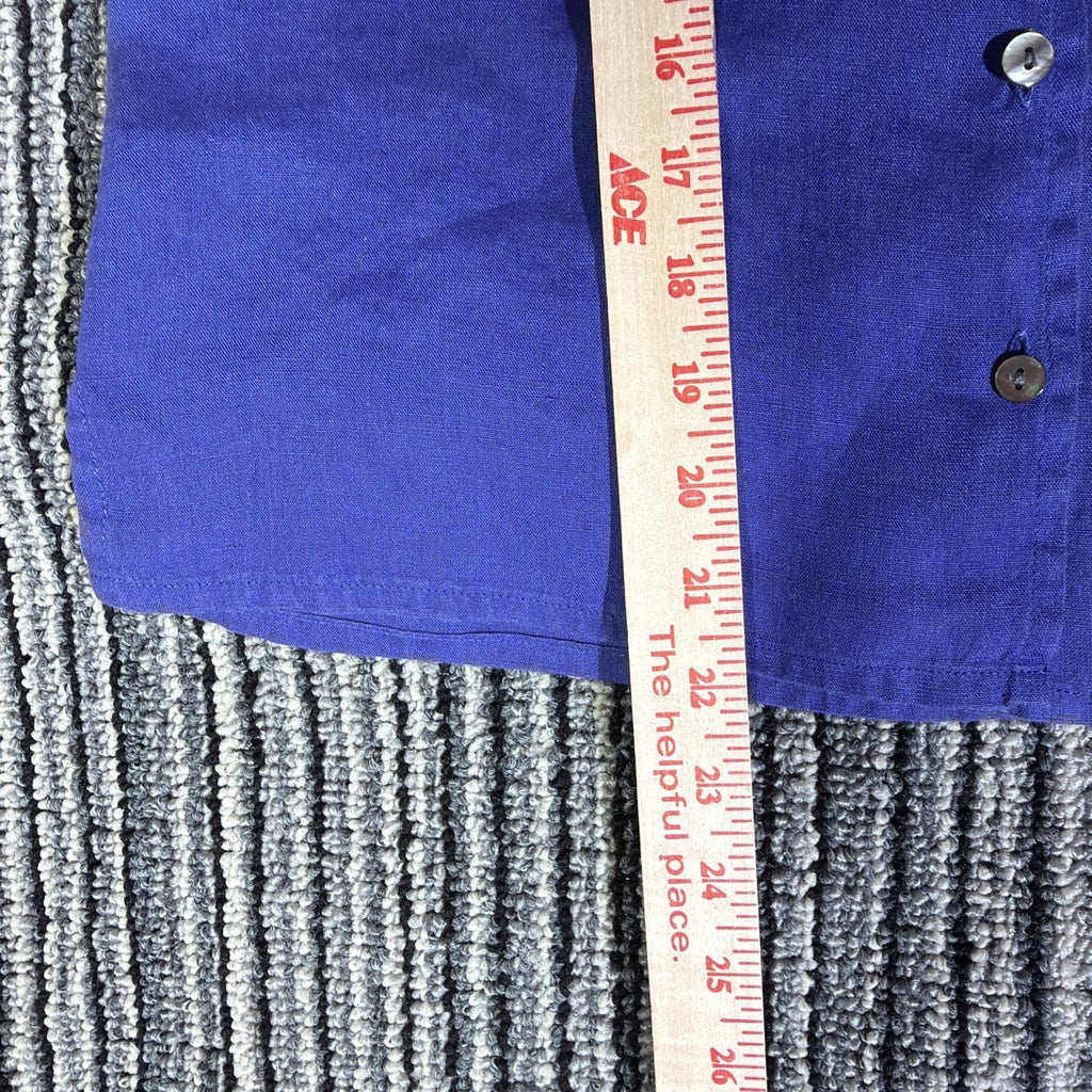 Vintage 90s Harold’s Women’s 8 Shirt 100% Linen Button Down Short Sleeve NWT