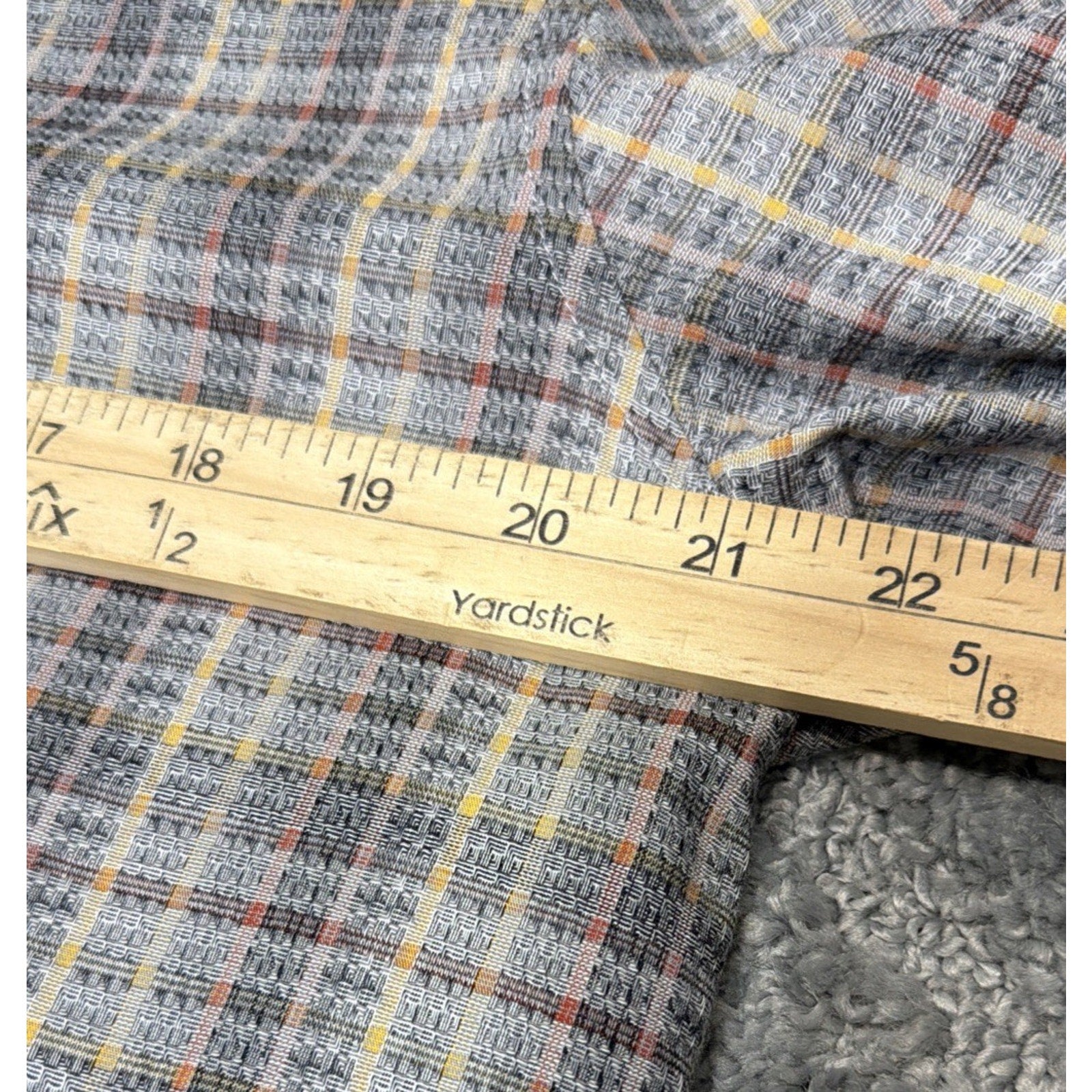 Tasso Elba Vola Checkered Dobby 100% Cotton Long Sleeve Button Down Shirt Size M