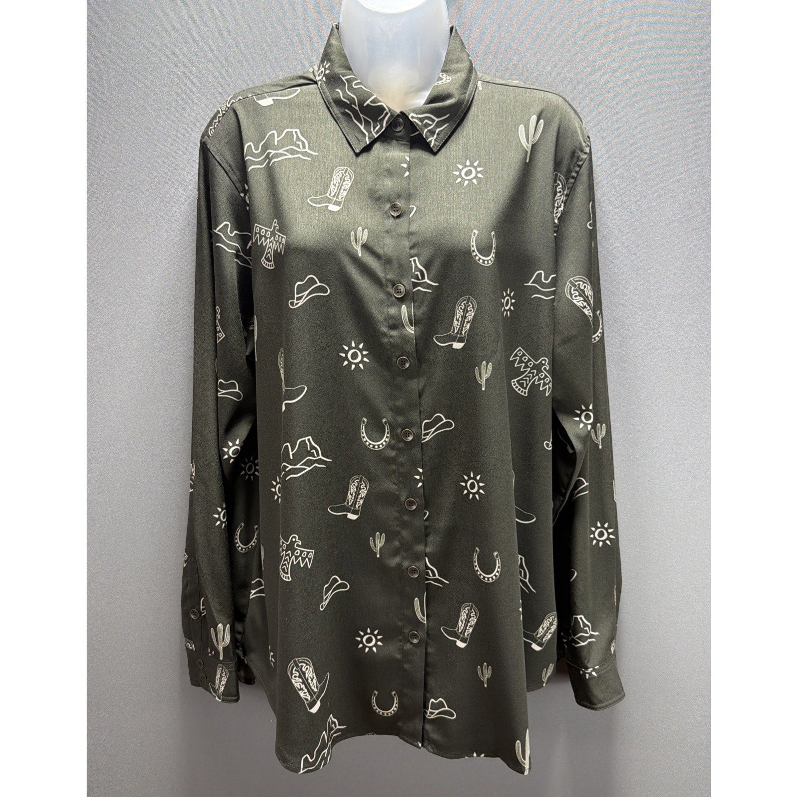 Ariat Homestyle Layla Western Aztec Print Button Shirt Size XL NWT