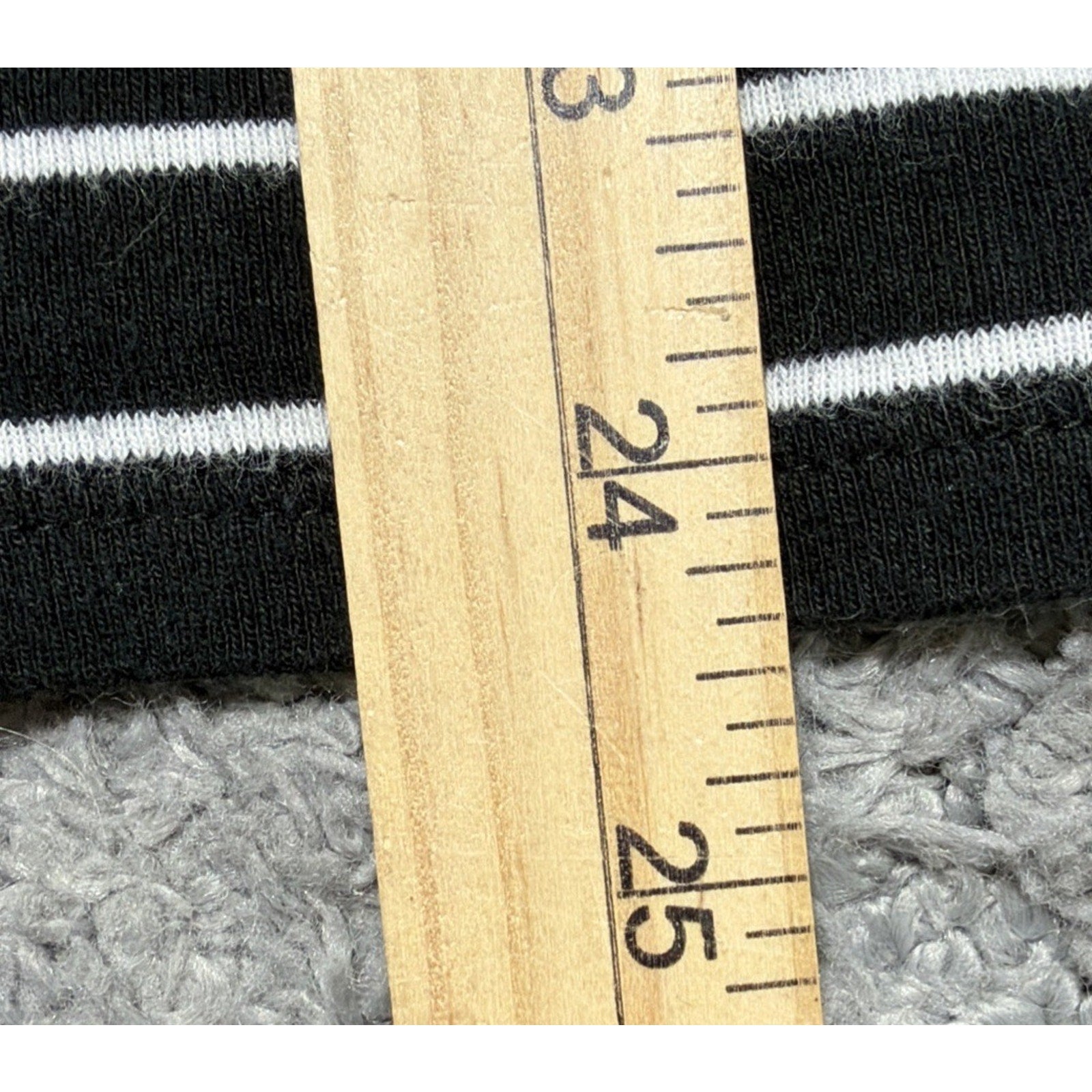 Lauren Ralph Lauren Womens L T-Shirt Black Stripe Embroidered Short Sleeve