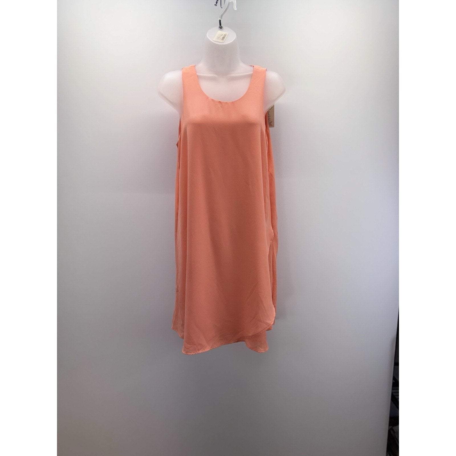 Pink Rose Open Back Guava Pink Slip Dress Size Large Sleeveless Tank Shift