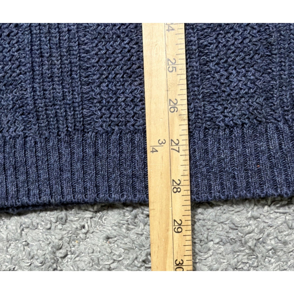 Oscar De La Renta Sweater men's XL Blue Henley Sophisticated Designer Old Money