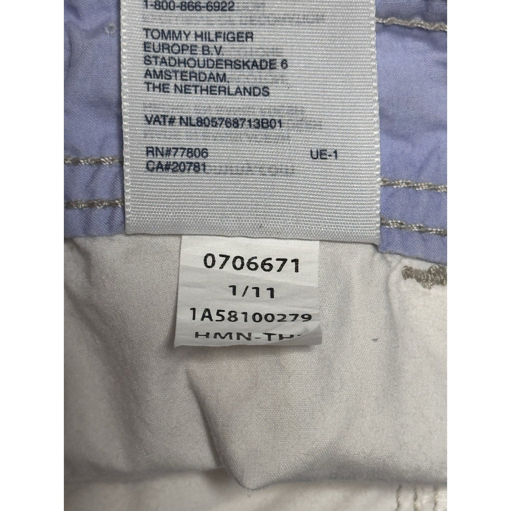 Tommy Hilfiger White Broke In Cotton Cargo Capris Women’s Size 4 (32X21 1/2)