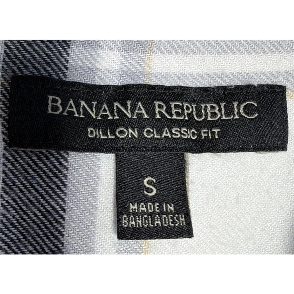 Banana Republic Womens Small DILLON Flannel Shirt Plaid EVERYDAY SOFT
