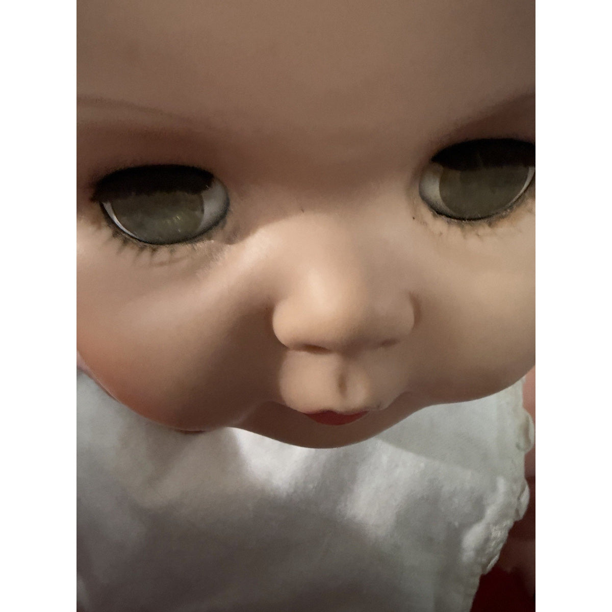 Vintage Baby Doll 24” Molded Brown Hair Sleep Eyes 25-11 Red Outfit Santa Hat