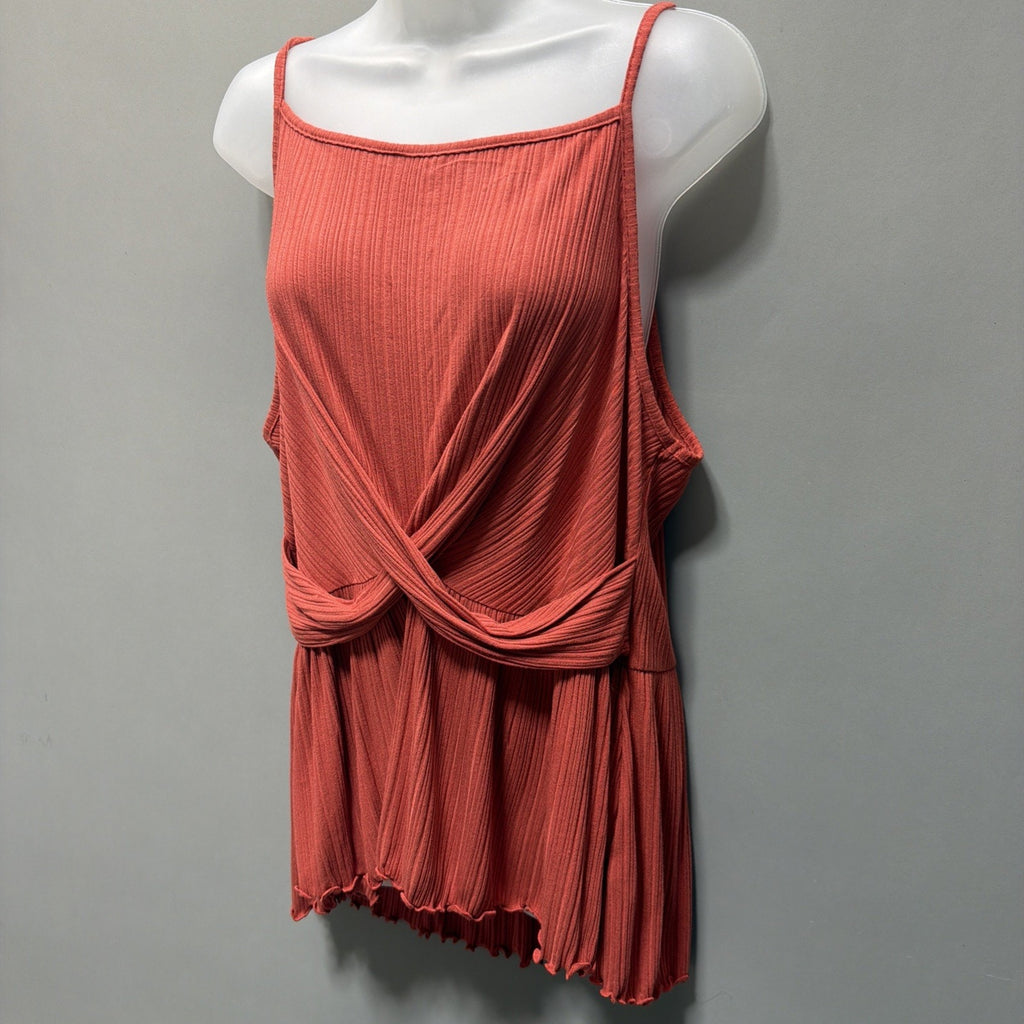Maurices XL Floral Strappy Neck Halter Tank Tunic Top Boho Sleeveless NWT