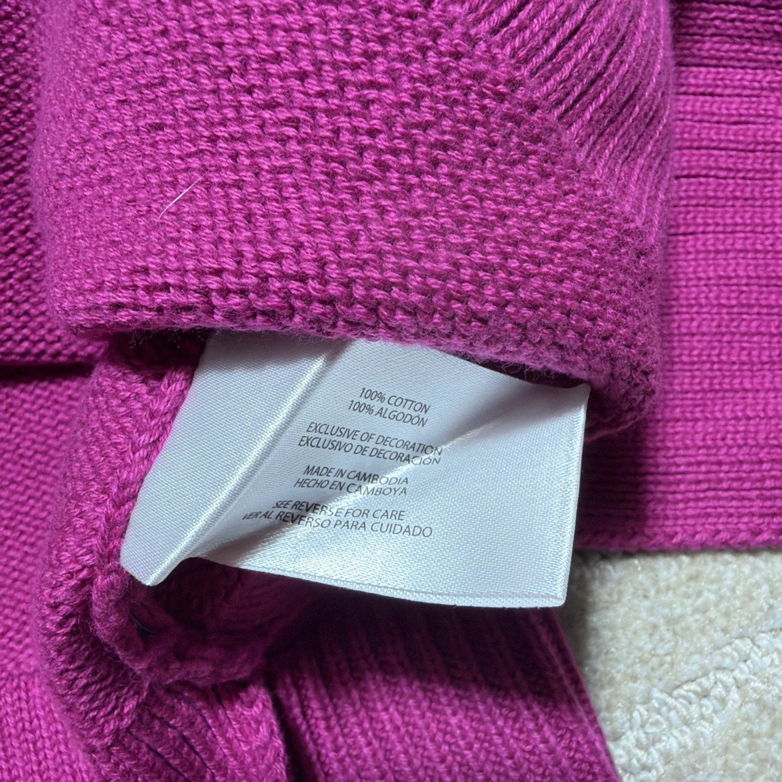 NWT GAP Sweater Women's Size Large Pink Crew Neck Long Sleeve Comfy Oversized