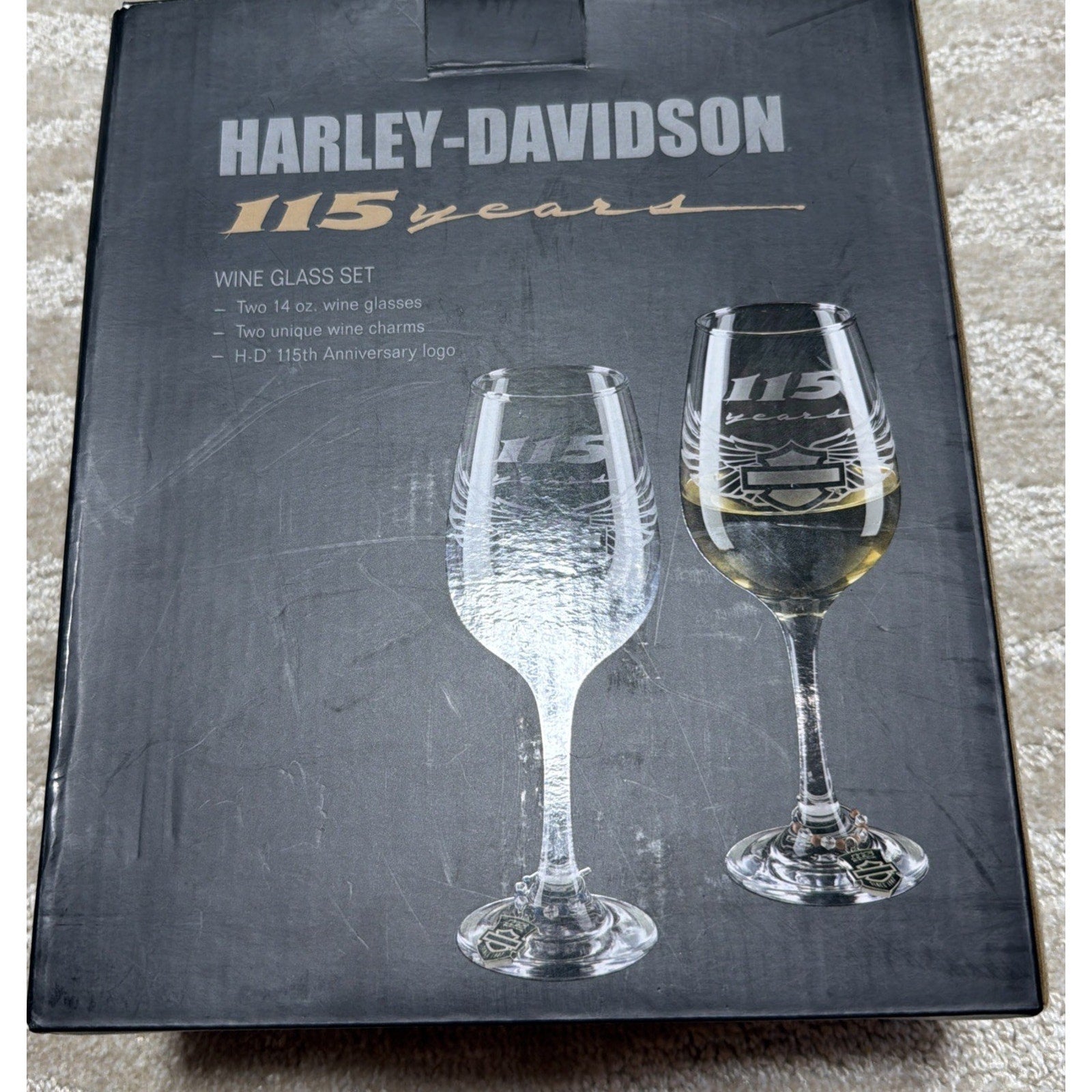 Harley-Davidson® 115th anniversary 2 Wine glass set