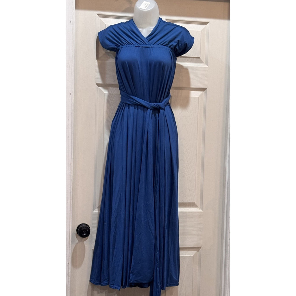 Classic Fashion Women's NWT Royal Blue Transformer Dress Long Stretch XL