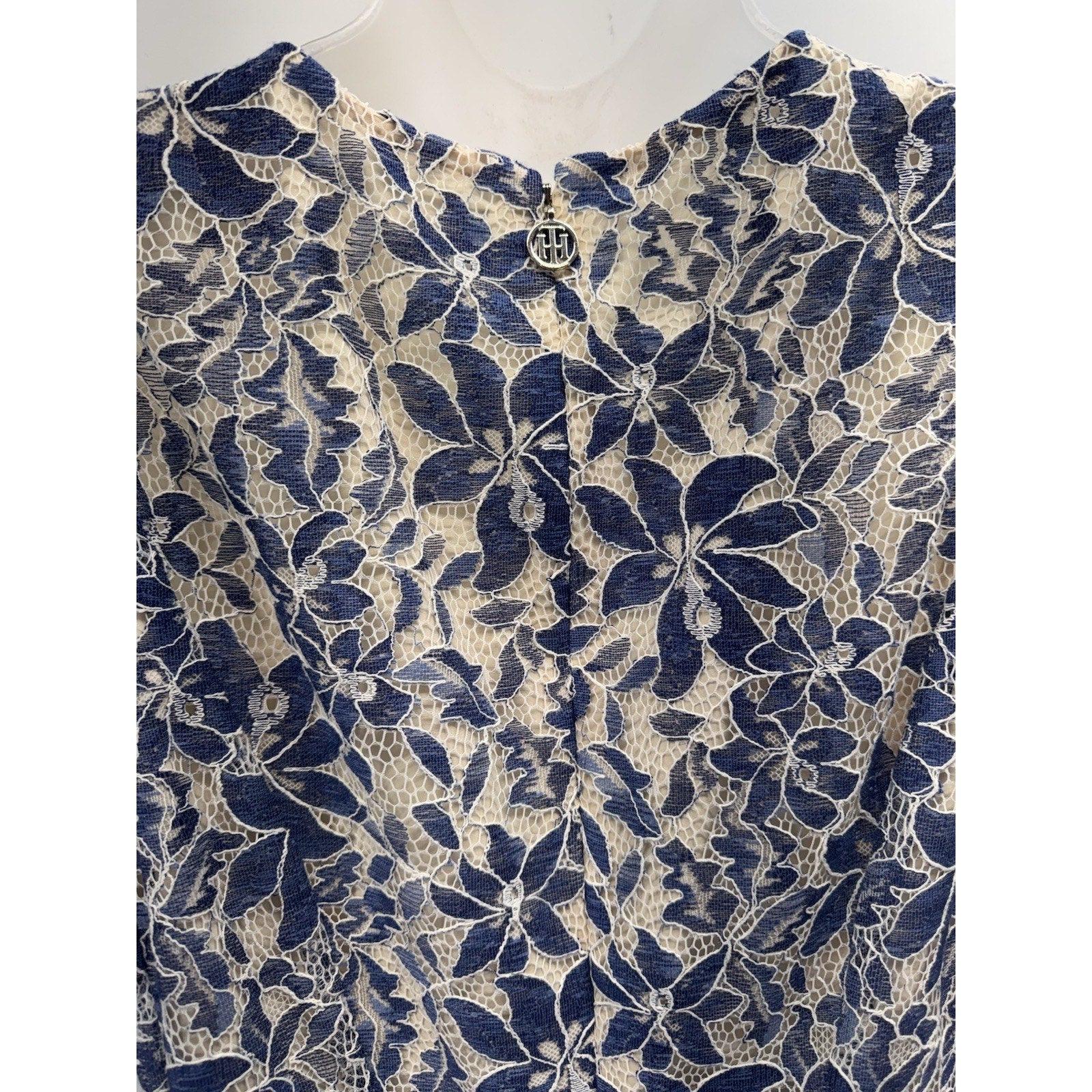 Tommy Hilfiger Blue Lace Fit and Flare Dress Women’s Size 12 New With Tags