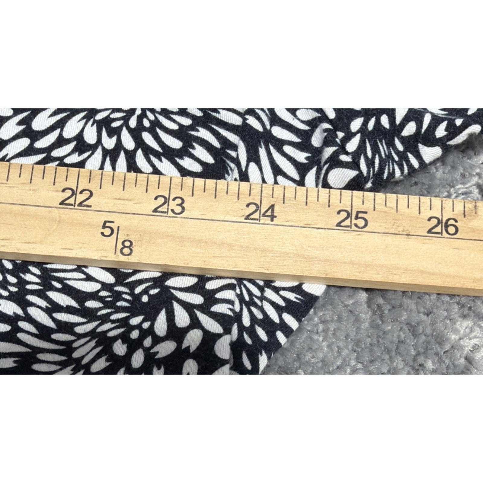 Philosophy Womens Black White Comfort Knit Floral Pullover Tunic Stretch Size 3X