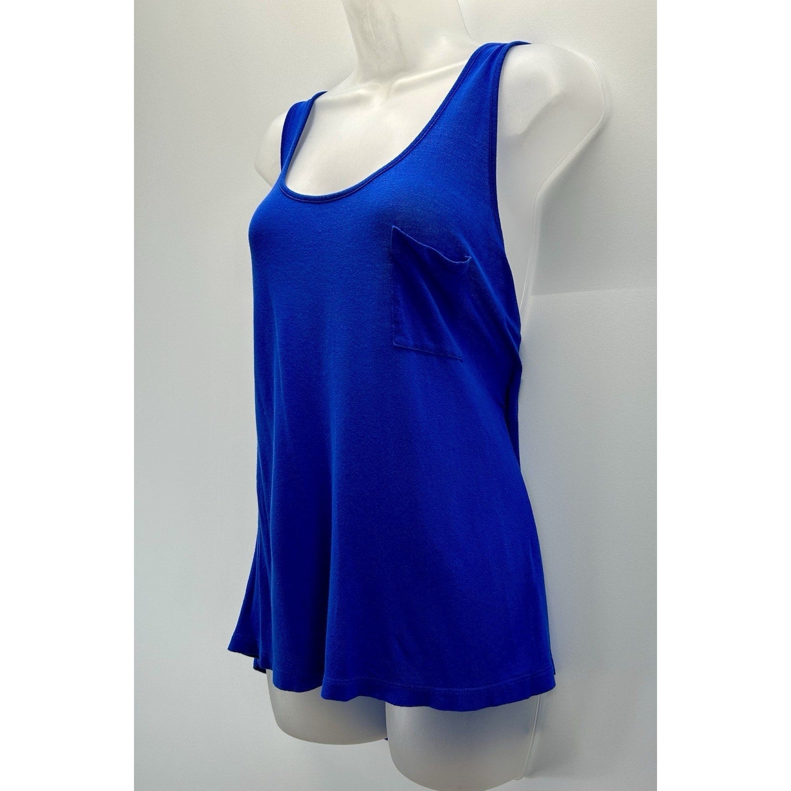 Naked Zebra Sleeveless Flowy Back Tank Top Size Large With Racerback.