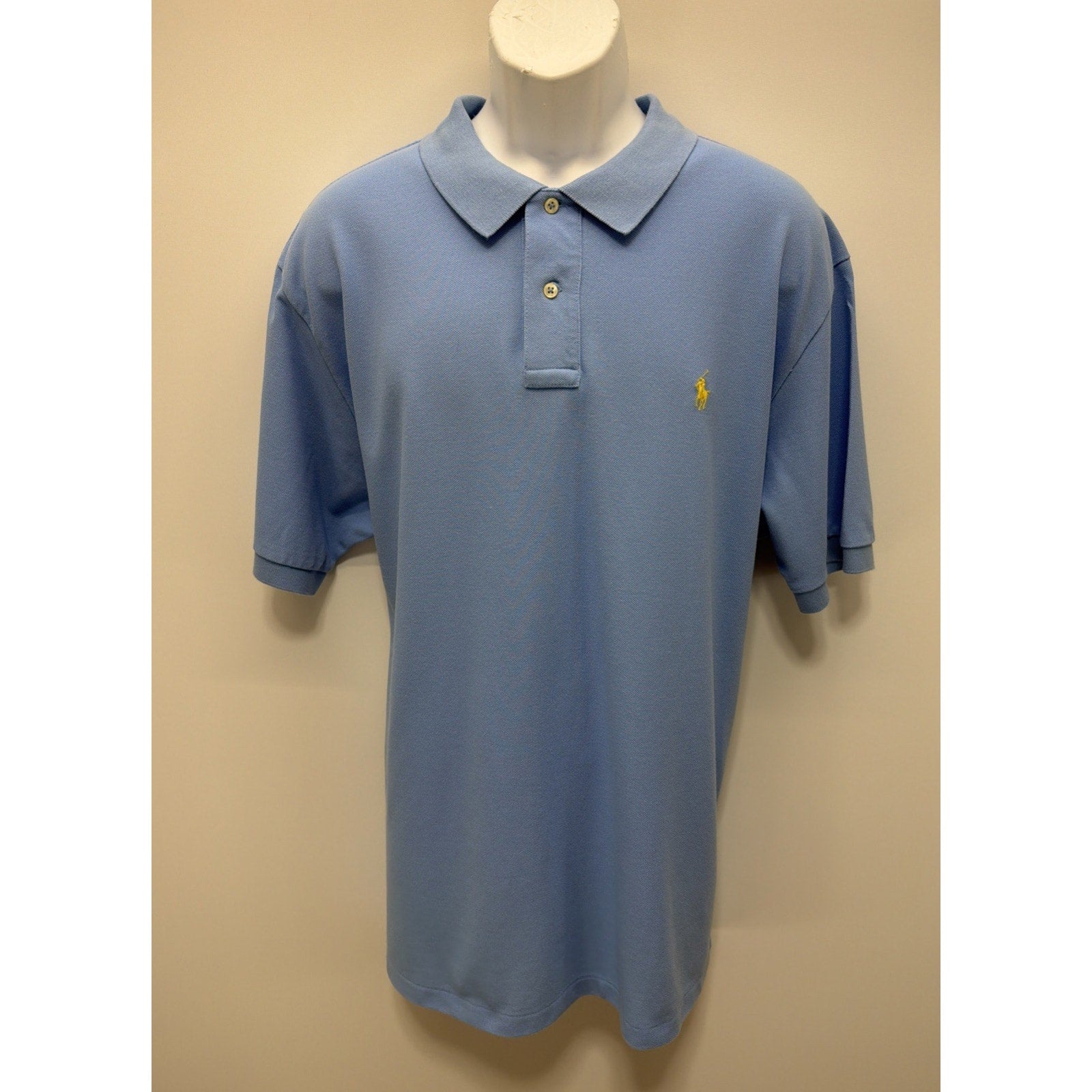 POLO RALPH LAUREN mens blue golf polo shirt size XXL Yellow Pony