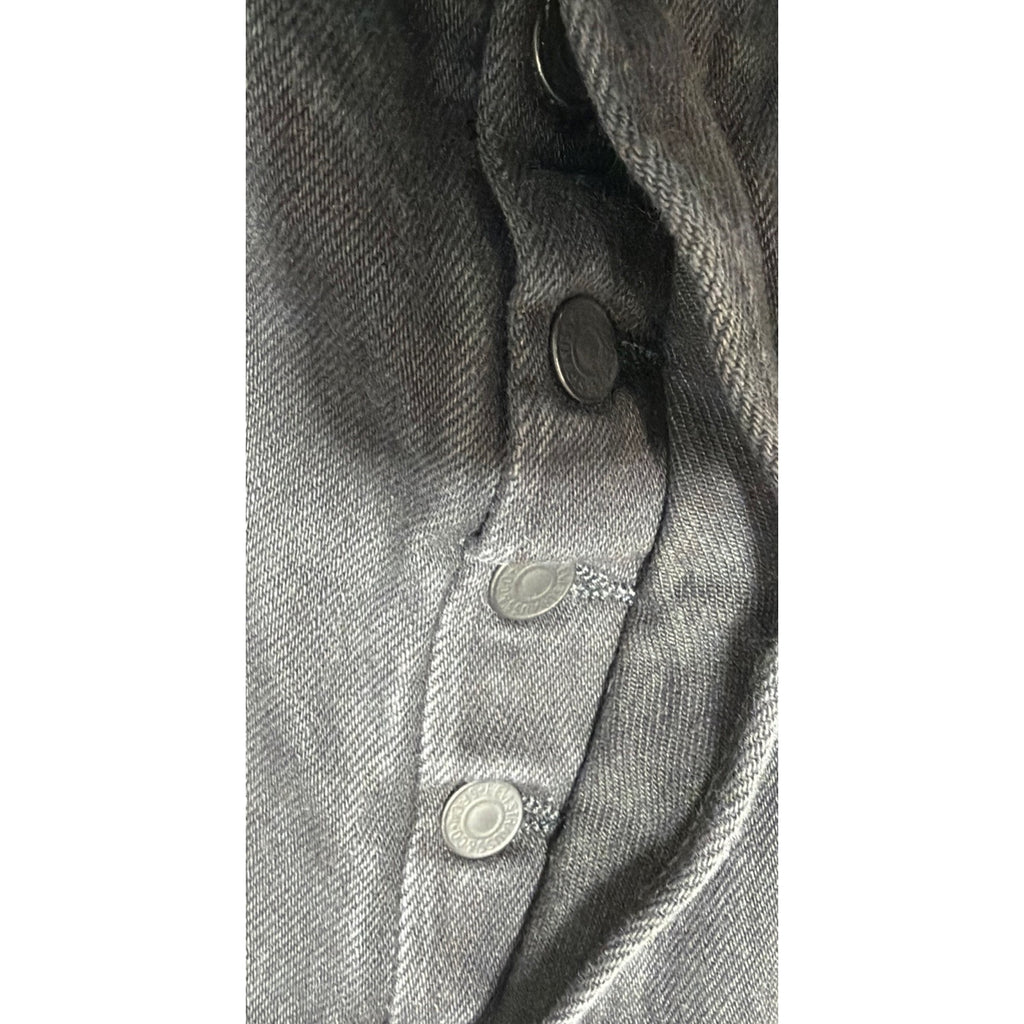 Levi's 501 Jeans Mens 38x30 Original Button Fly Straight In Washed Black Denim