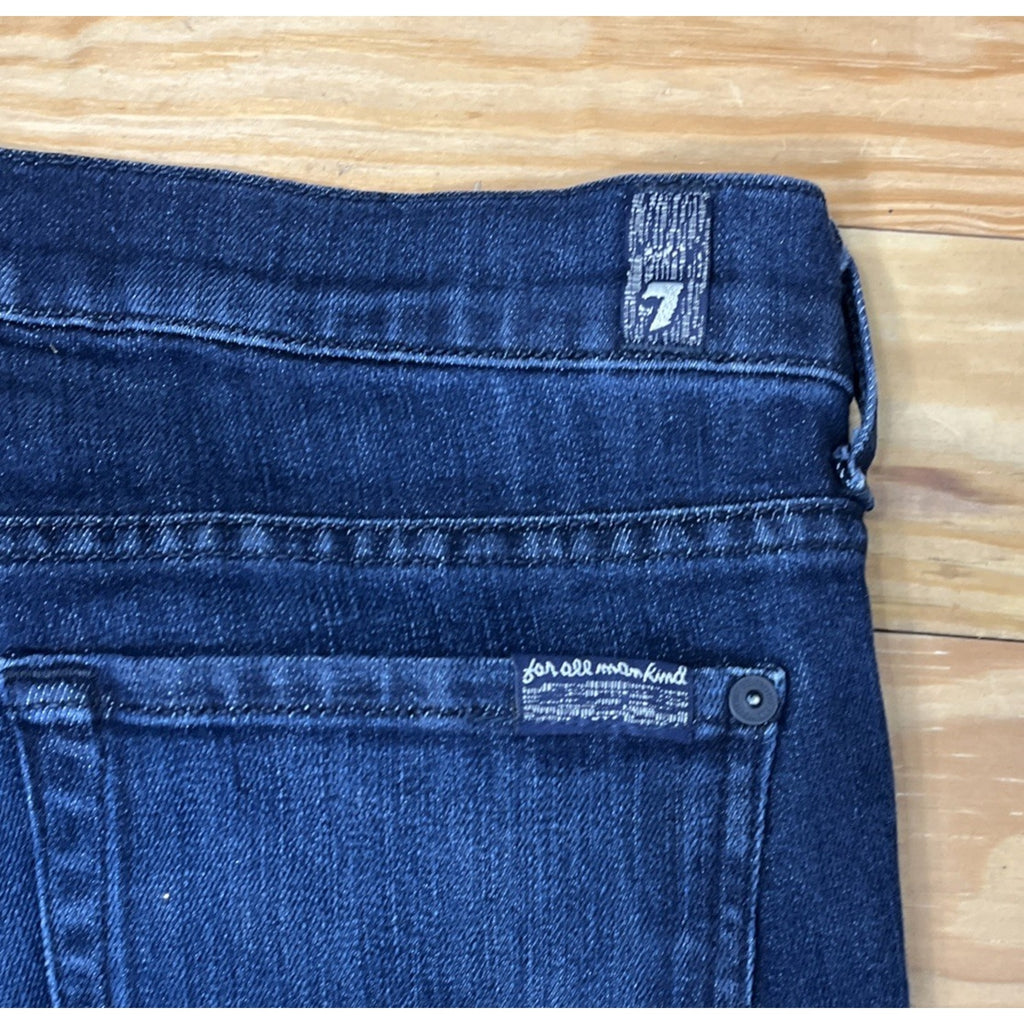 7 For All Mankind Gwenevere Skinny Jeans Women Sz 28X29 Blue Stretch Denim