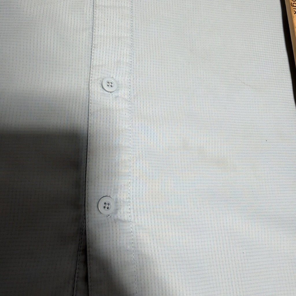 Habit Mens Fishing Shirt Size XL 40+ Solar Factor Blue Short Sleeves Pockets