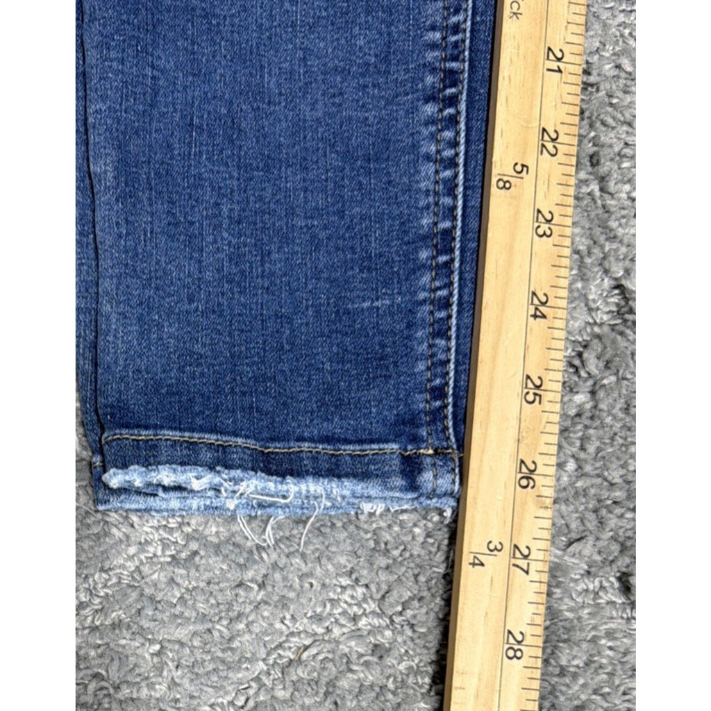 Just USA Womens High Rise Skinny Jeans Size 10 Blue Distressed