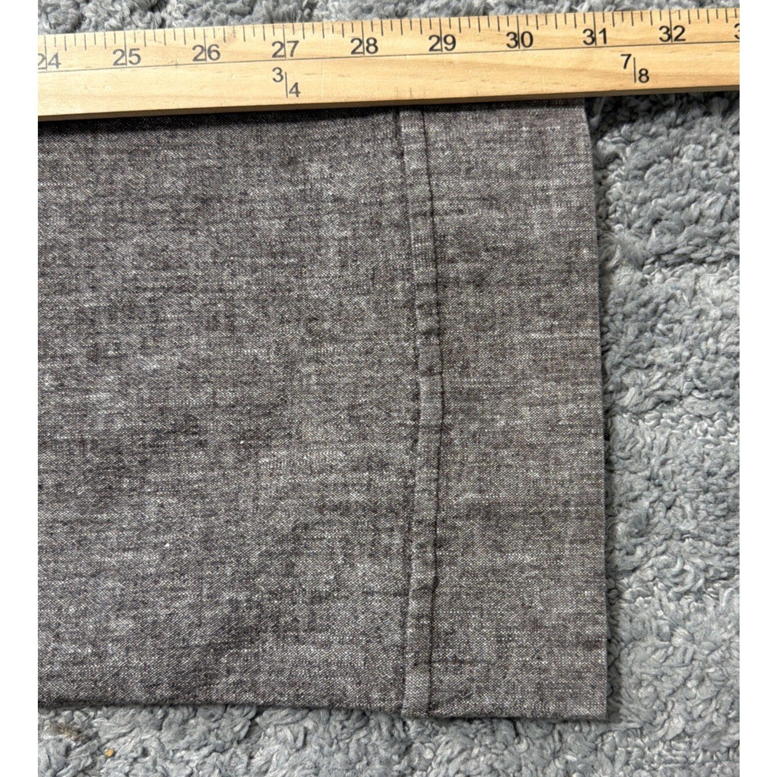 Charlotte Russe Women’s 7 Dress Pants Linen Blend Gray Flared Bottom Career